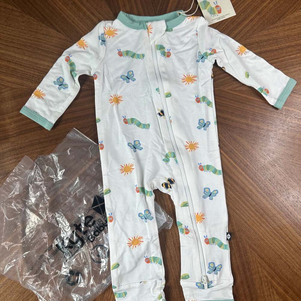 Bamboo Zippered Romper in The Very Hungry Caterpillar Kyte